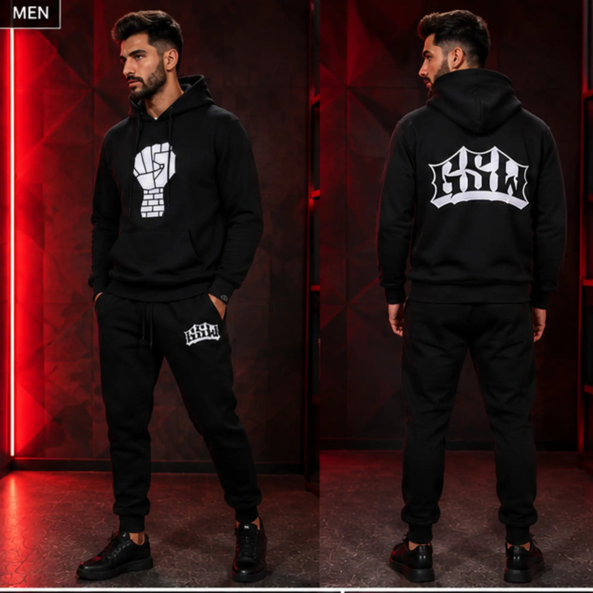 Black Body Strength Series GSW Cotton Tracksuit