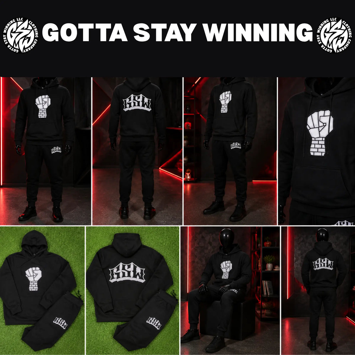 Black Body Strength Series GSW Cotton Tracksuit