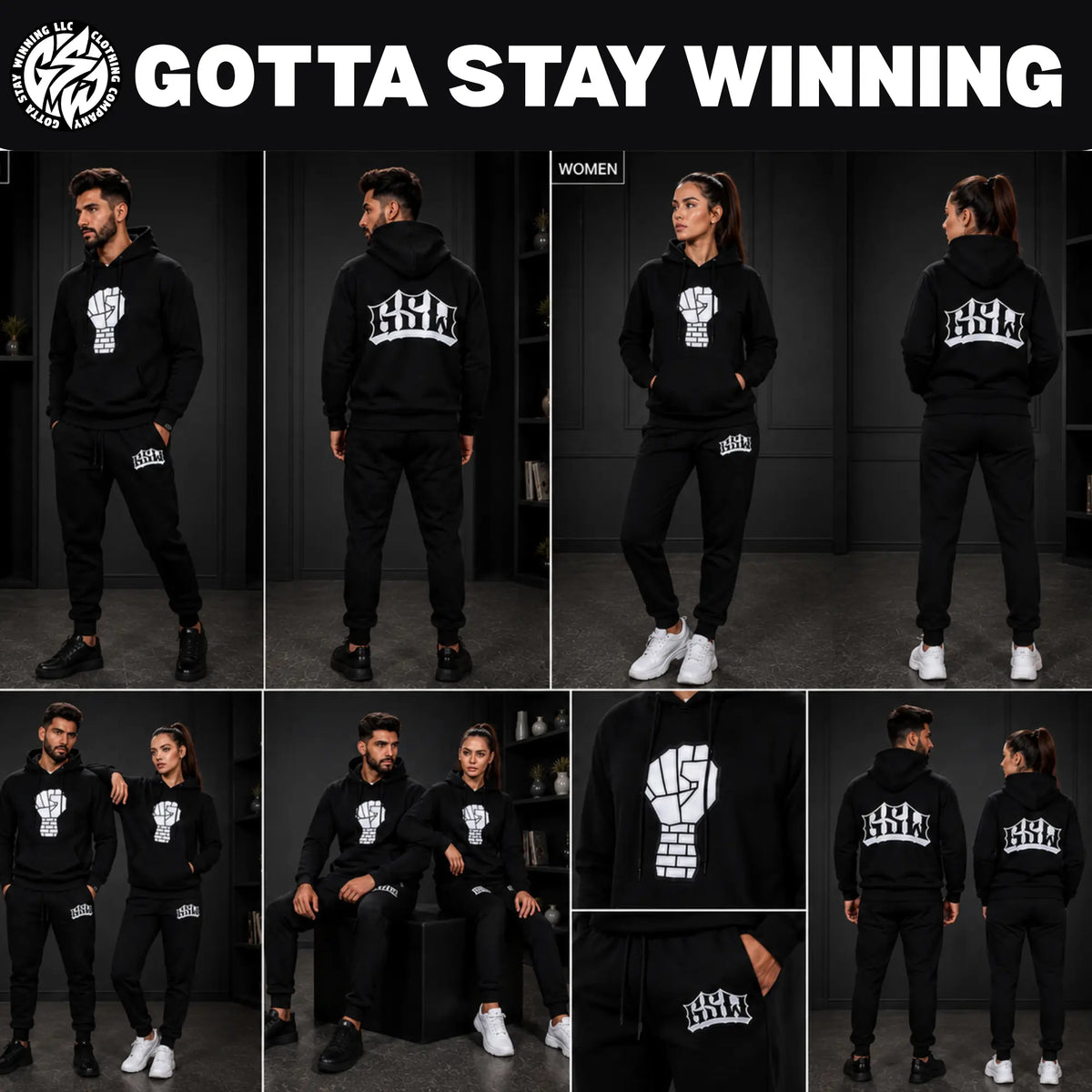 Black Body Strength Series GSW Cotton Tracksuit