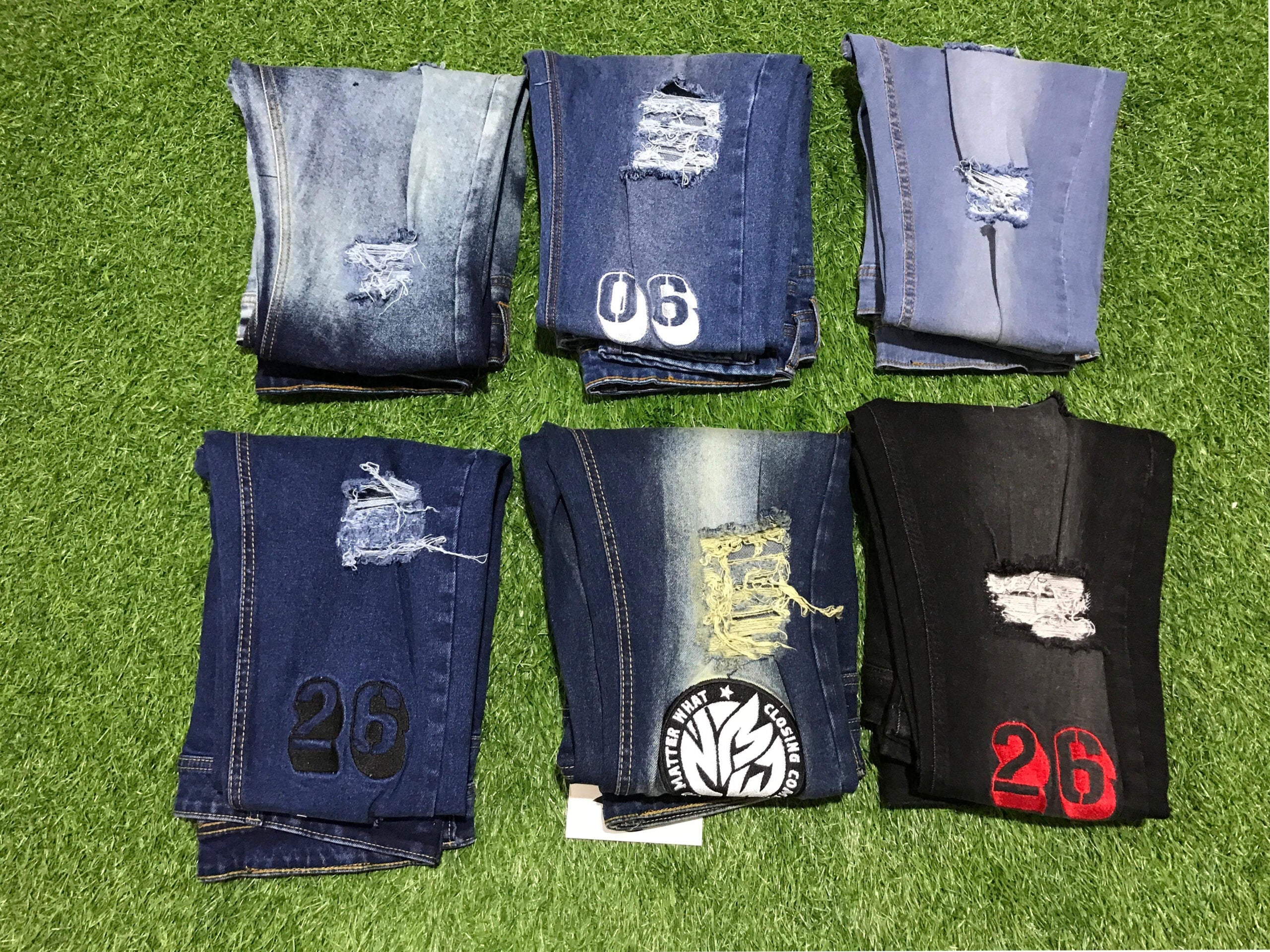 Denim Pant Style Embrodiery GSW Royal Blue Shade