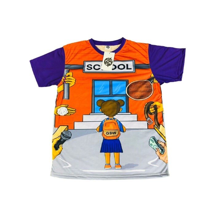 Cotton-Feel-Shirt100%-Polyester-Full-Sublimated-GSW-Logo-(old-School)Orange-Grey+-Royal-(-GSWSHGSWOSLROG-S-)-F