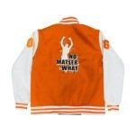 Orange Wool Body White Leather Sleeve Varsity jacket (GSWVJOBWHSLWBLS-S)-B