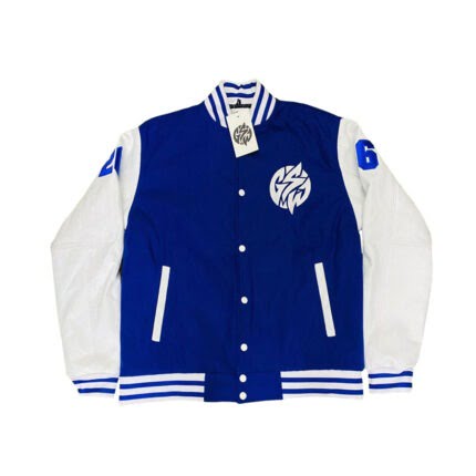 Royal Blue Wool Body White Leather Sleeves Varsity Winter Jacket GSWVJRYBWHSLWBLS-S-) F